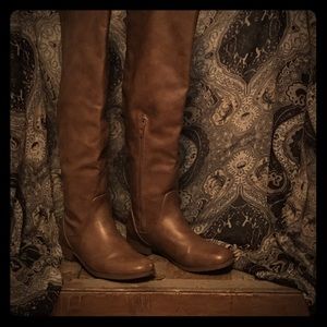 Taupe knee high boots / size 9